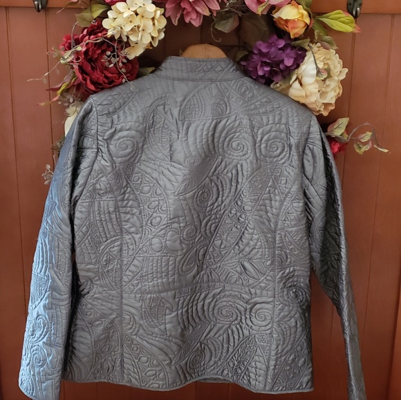Quilted Light Weight Metallic Reflective Jacket - Picture 3 of 4